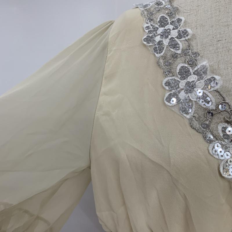 イング INGNI カットソー 七分袖 M 無地 アイボリー / アイボリー /  レディース USED 古着 中古 10042284