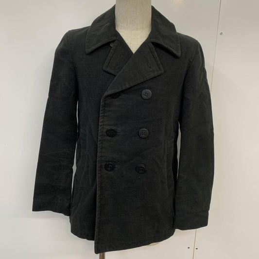ラウンジリザード LOUNGE LIZARD コート ピーコート 1 無地 黒 / ブラック /  メンズ USED 古着 中古 10042318