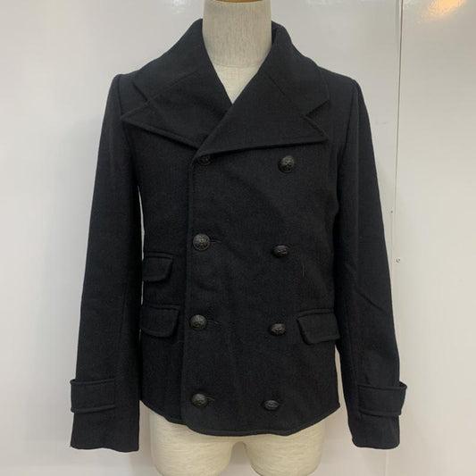 エイプリルセブンティセブン Apr-77 コート ピーコート S 無地 黒 / ブラック /  メンズ USED 古着 中古 10042321