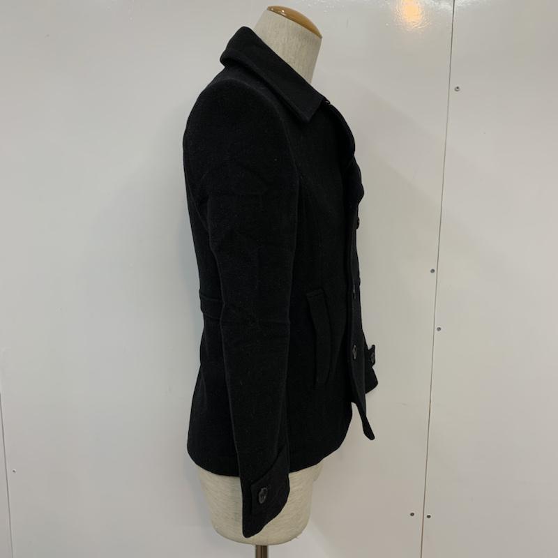 ステュディオス STUDIOUS コート ピーコート S 無地 黒 / ブラック /  メンズ USED 古着 中古 10042330