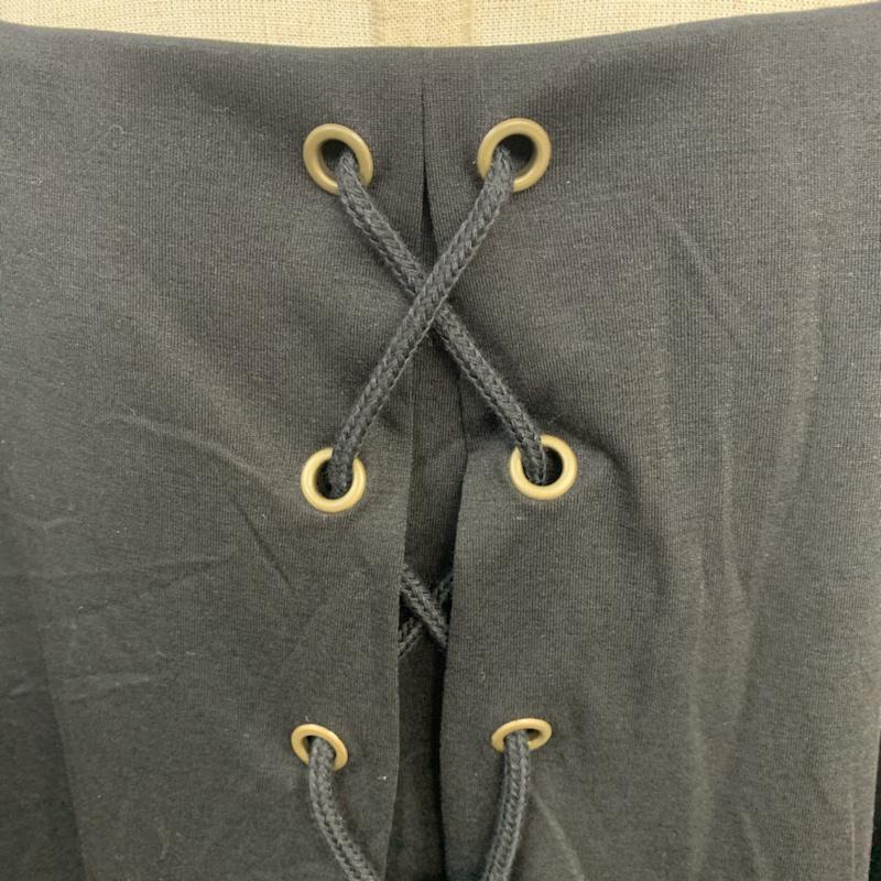 グローバルワーク GLOBAL WORK カットソー 半袖 五分袖 リボン L 無地 黒 / ブラック /  レディース USED 古着 中古 10042421