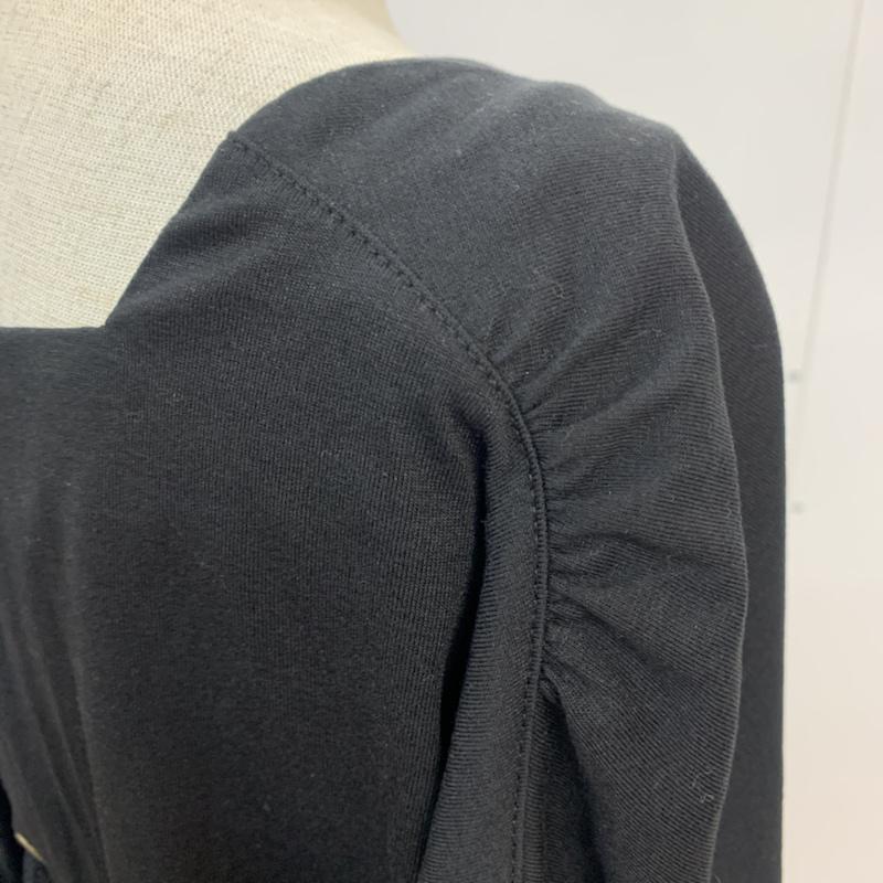 グローバルワーク GLOBAL WORK カットソー 半袖 五分袖 リボン L 無地 黒 / ブラック /  レディース USED 古着 中古 10042421