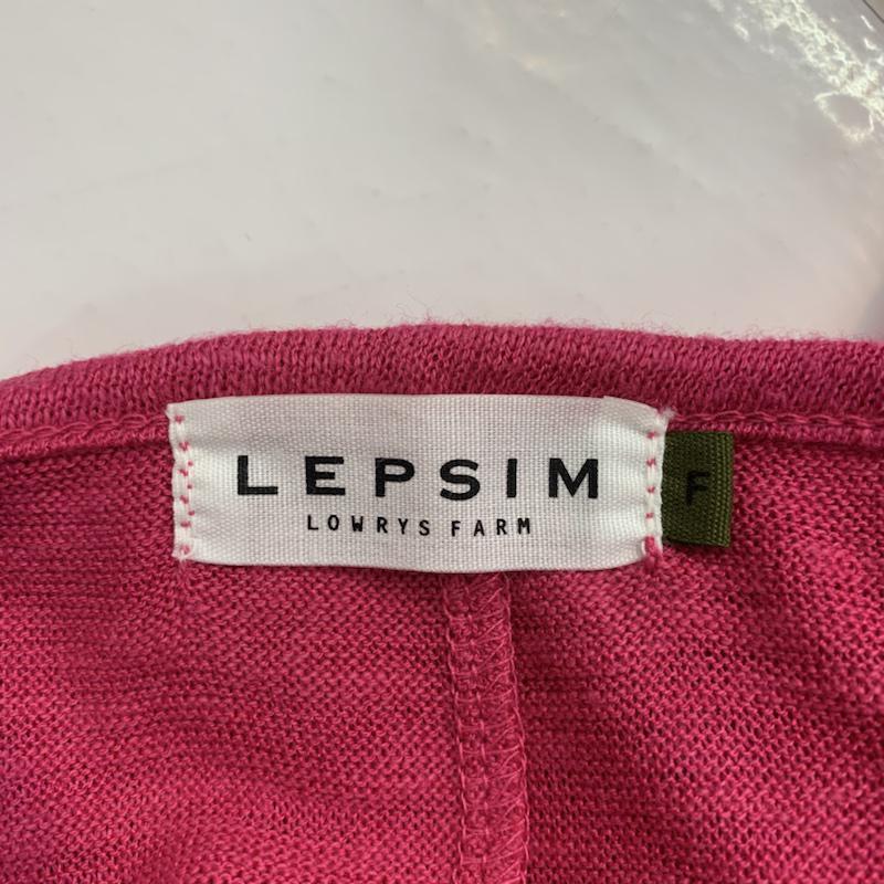 レプシィム LEPSIM カットソー 七分袖 五分袖 オープンショルダー ドルマンスリーブ FREE 無地 マゼンタ / マゼンタ /  レディース USED 古着 中古 10042429