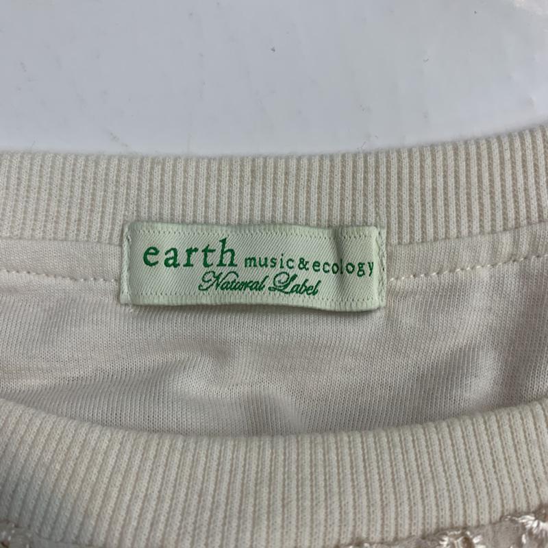 アースミュージックアンドエコロジー earth music&ecology カットソー 長袖 プルオーバー エンブロイダリーレース FREE 刺繍 アイボリー / アイボリー /  レディース USED 古着 中古 10042438