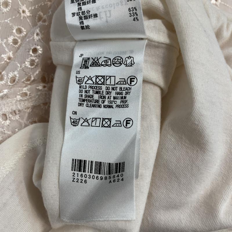 アースミュージックアンドエコロジー earth music&ecology カットソー 長袖 プルオーバー エンブロイダリーレース FREE 刺繍 アイボリー / アイボリー /  レディース USED 古着 中古 10042438