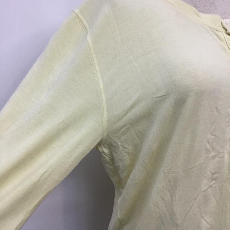 アダムエロペ ADAM ET ROPE' カットソー 七分袖 ヘンリーネック 40 無地 黄 / イエロー /  レディース USED 古着 中古 10042454