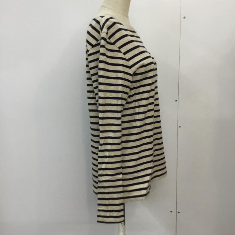 コーエン coen カットソー 長袖 ボーダー ボーダー柄 ベージュ / ベージュ / X 紺 / ネイビー /  レディース USED 古着 中古 10042564