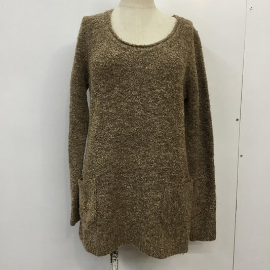 ローリーズファーム LOWRYS FARM ニット、セーター 長袖 M 無地 茶 / ブラウン /  レディース USED 古着 中古 10042578