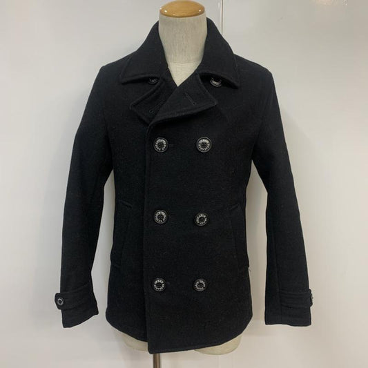 アーバンリサーチ URBAN RESEARCH コート ピーコート 38 無地 黒 / ブラック /  メンズ USED 古着 中古 10042583