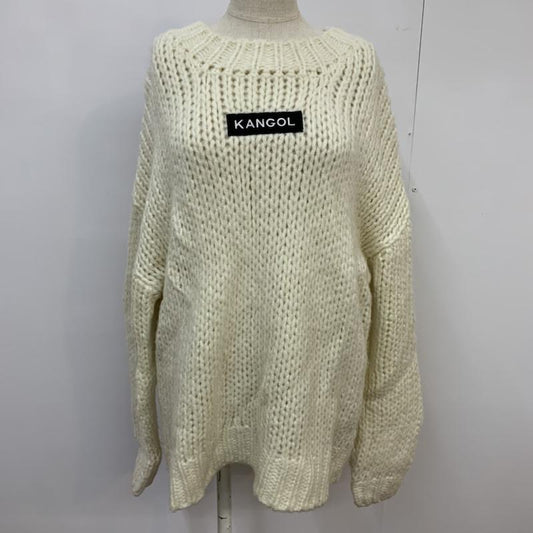 ヘザー Heather ニット、セーター 長袖 KANGOL FREE 無地 白 / ホワイト /  レディース USED 古着 中古 10042687