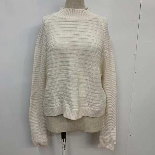 ジーナシス JEANASIS ニット、セーター 長袖 FREE 無地 白 / ホワイト /  レディース USED 古着 中古 10042696
