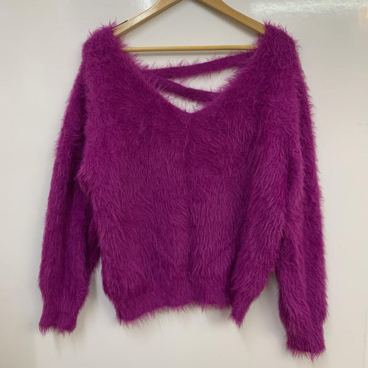 アヴァンリリィ Avan Lily ニット、セーター 長袖 FREE 無地 紫 / パープル /  レディース USED 古着 中古 10042714