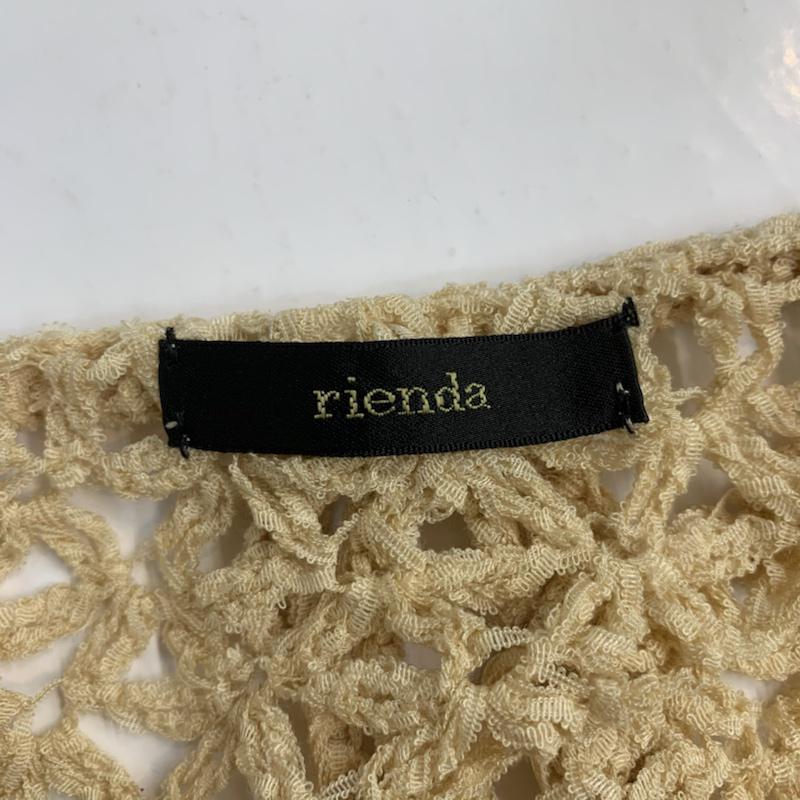リエンダ rienda カーディガン 半袖 FREE 無地 ベージュ / ベージュ /  レディース USED 古着 中古 10042725