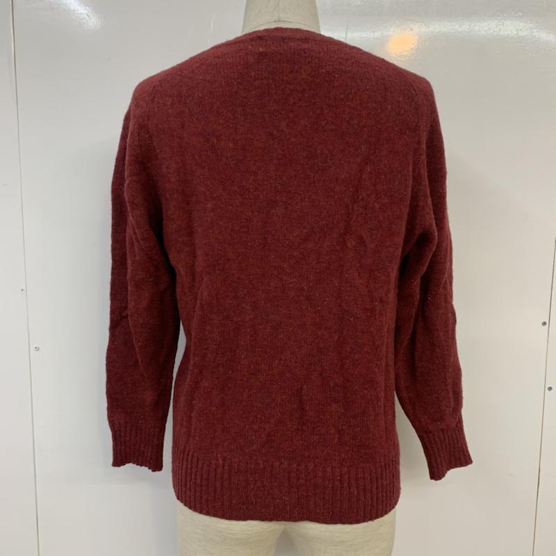 チャオパニック CIAOPANIC ニット、セーター 長袖 クルーネック L 無地 ボルドー / ボルドー /  メンズ USED 古着 中古 10042763