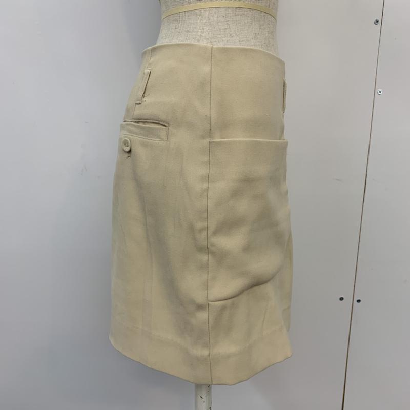 ローリーズファーム LOWRYS FARM スカート ミニスカート 台形スカート M 無地 ベージュ / ベージュ /  レディース USED 古着 中古 10042791