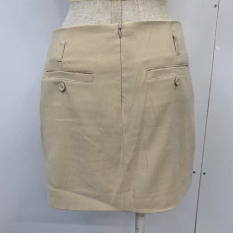 ローリーズファーム LOWRYS FARM スカート ミニスカート 台形スカート M 無地 ベージュ / ベージュ /  レディース USED 古着 中古 10042791