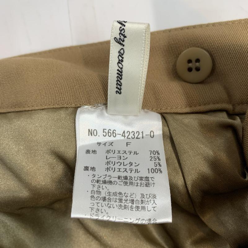 ミスティウーマン mysty woman パンツ スラックス FREE 無地 キャメル / キャメル /  レディース USED 古着 中古 10042828