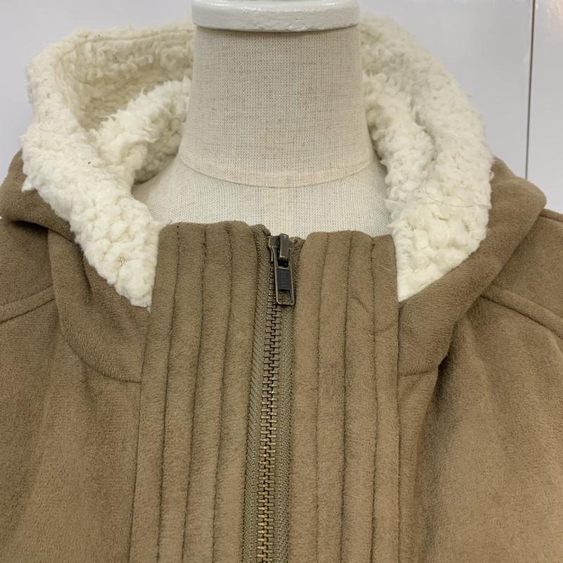ナチュラルビューティーベーシック NATURAL BEAUTY BASIC コート コート一般 フェイクムートンコート L 無地 白 / ホワイト / X 茶 / ブラウン /  レディース USED 古着 中古 10042964