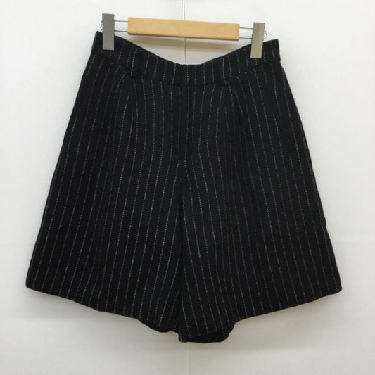 グリーンレーベルリラクシング green label relaxing パンツ ショートパンツ 38 ストライプ 黒 / ブラック / X 白 / ホワイト /  レディース USED 古着 中古 10043057