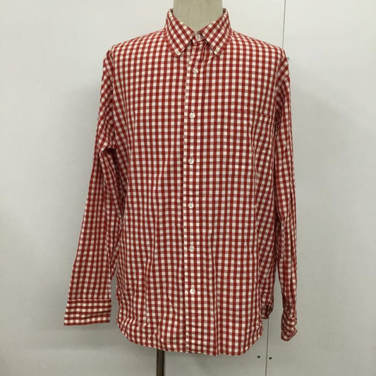 エフエイティー FAT シャツ、ブラウス 長袖 チェックシャツ XL チェック 赤 / レッド /  メンズ USED 古着 中古 10043088