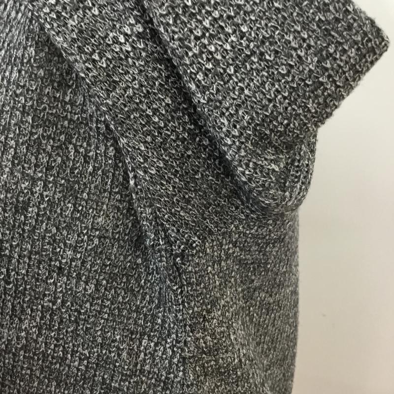 エル ELLE カットソー 長袖 38 無地 X 花柄 ダークグレー / ダークグレー /  レディース USED 古着 中古 10043206