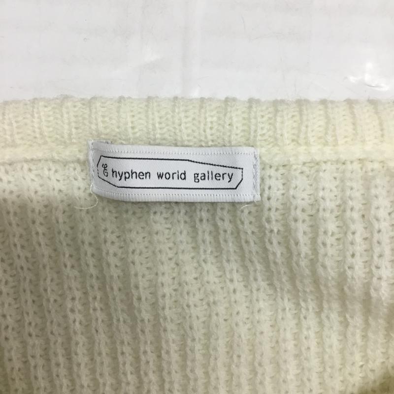 イーハイフンワールドギャラリー E hyphen world gallery ワンピース ミニスカート ビジュー ニット FREE 無地 アイボリー / アイボリー /  レディース USED 古着 中古 10043209
