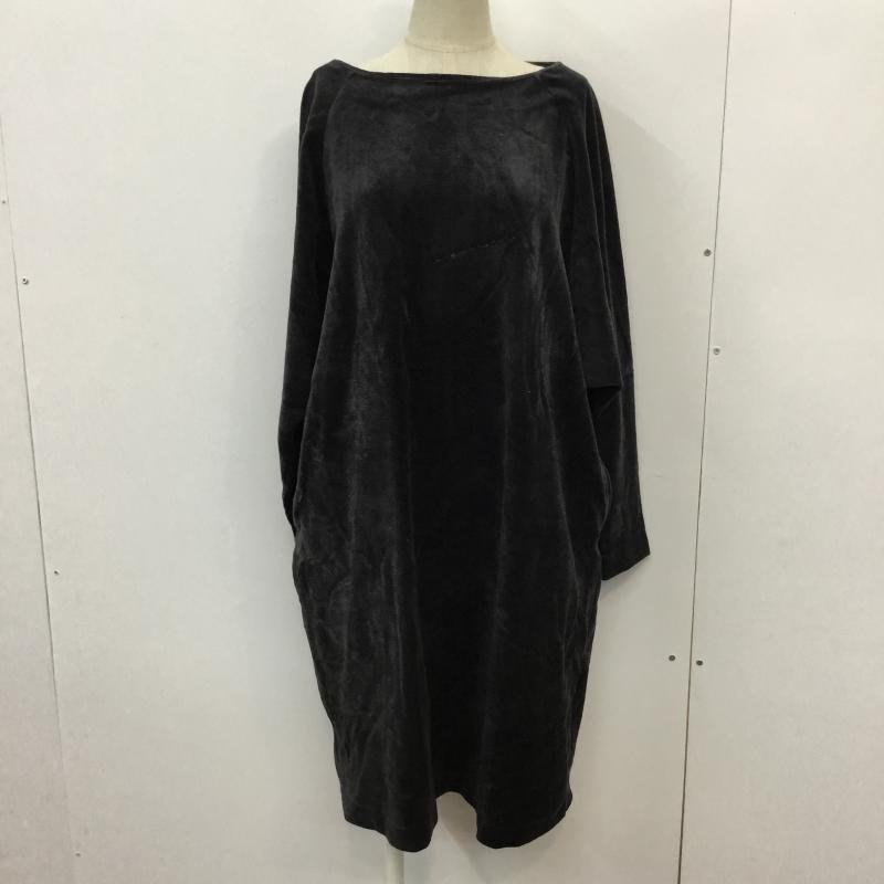 ニコアンド niko and... ワンピース ひざ丈スカート 3 無地 黒 / ブラック /  レディース USED 古着 中古 10043264