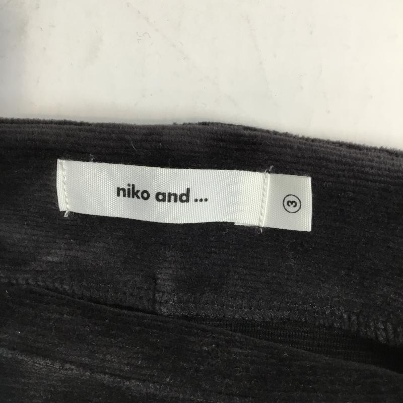 ニコアンド niko and... ワンピース ひざ丈スカート 3 無地 黒 / ブラック /  レディース USED 古着 中古 10043264