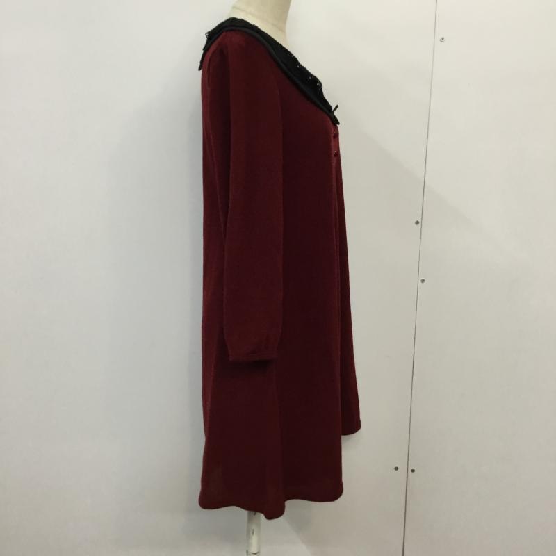 オリーブデオリーブ OLIVE des OLIVE ワンピース ひざ丈スカート 無地 えんじ / ワインレッド /  レディース USED 古着 中古 10043267