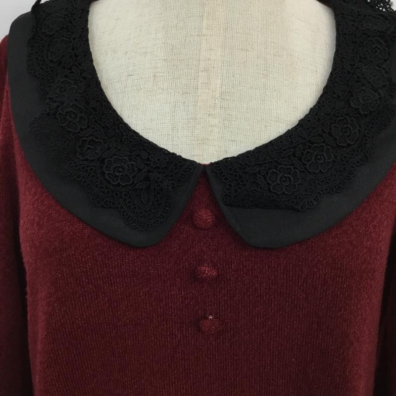 オリーブデオリーブ OLIVE des OLIVE ワンピース ひざ丈スカート 無地 えんじ / ワインレッド /  レディース USED 古着 中古 10043267