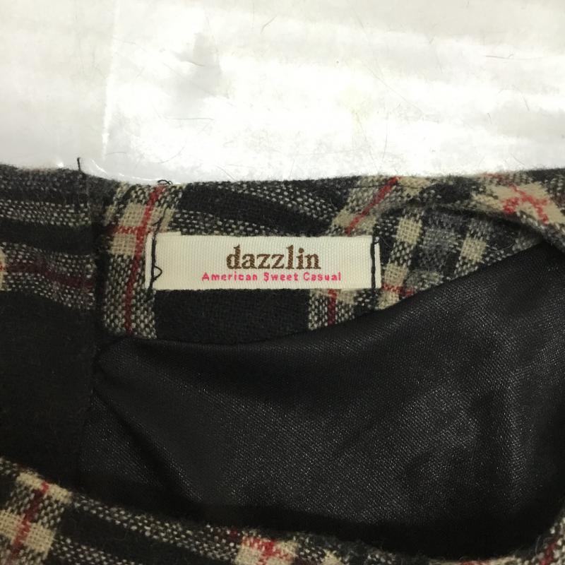 ダズリン dazzlin ワンピース ひざ丈スカート 七分袖 チェック M チェック 黒 / ブラック / X ベージュ / ベージュ / X 赤 / レッド /  レディース USED 古着 中古 10043274