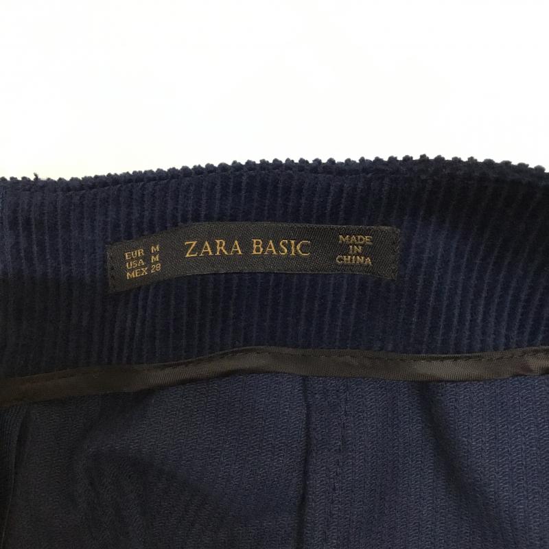 ザラベーシック ZARA BASIC スカート ミニスカート コーデュロイ M 無地 紺 / ネイビー / navy レディース USED 古着 中古 10043343