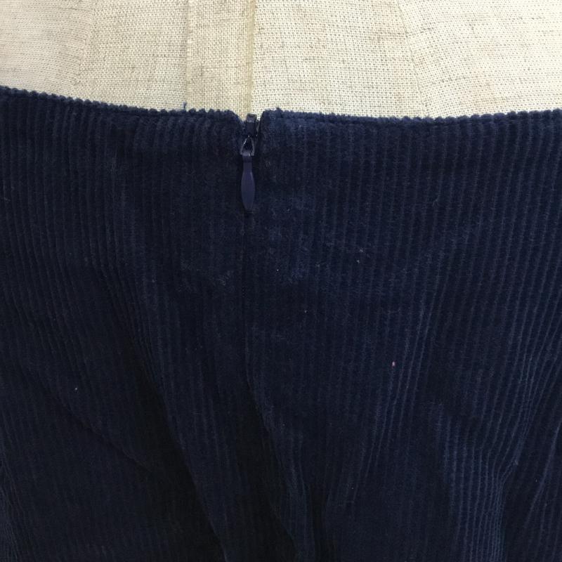 ザラベーシック ZARA BASIC スカート ミニスカート コーデュロイ M 無地 紺 / ネイビー / navy レディース USED 古着 中古 10043343