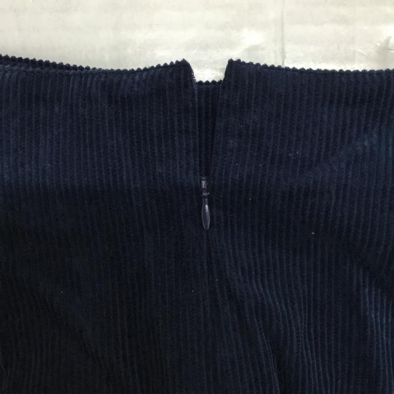 ザラベーシック ZARA BASIC スカート ミニスカート コーデュロイ M 無地 紺 / ネイビー / navy レディース USED 古着 中古 10043343