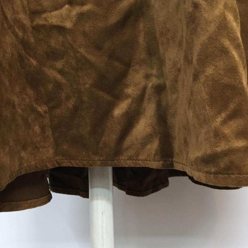 アースミュージックアンドエコロジー earth music&ecology スカート ひざ丈スカート FREE 無地 茶 / ブラウン / brown レディース USED 古着 中古 10043346