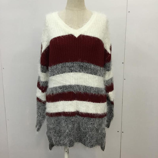 イング INGNI ニット、セーター 長袖 M ボーダー柄 マルチカラー / マルチカラー /  レディース USED 古着 中古 10043358