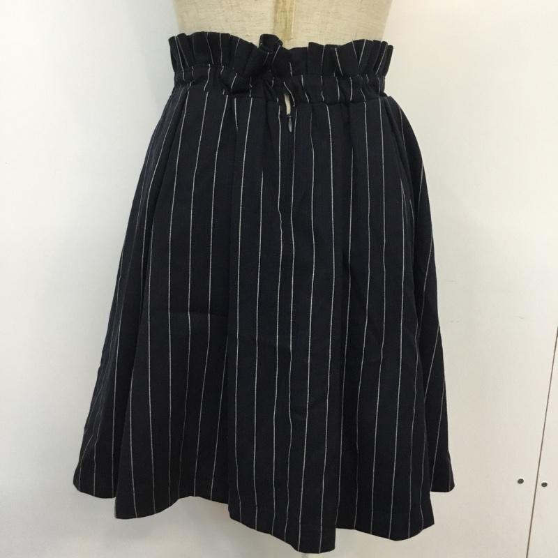 ミスティウーマン mysty woman スカート ミニスカート ストライプ 紺 / ネイビー /  レディース USED 古着 中古 10043464