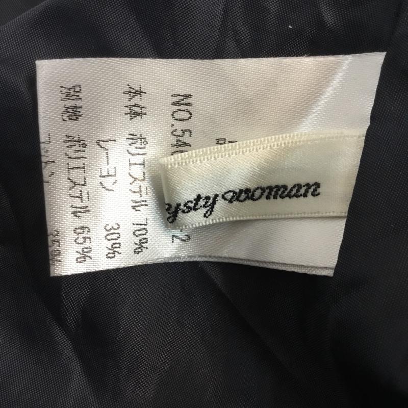 ミスティウーマン mysty woman スカート ミニスカート ストライプ 紺 / ネイビー /  レディース USED 古着 中古 10043464
