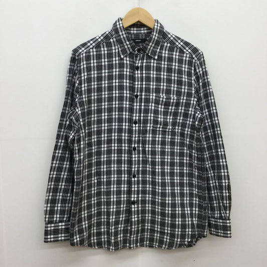 ディーゼル DIESEL シャツ、ブラウス 長袖 S チェック 白 / ホワイト / X 黒 / ブラック /  メンズ USED 古着 中古 10043590