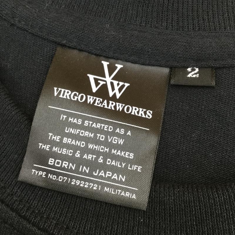 ウ゛ァルゴ VIRGO Tシャツ 半袖 2 ロゴ、文字 X プリント 黒 / ブラック /  メンズ USED 古着 中古 10043643