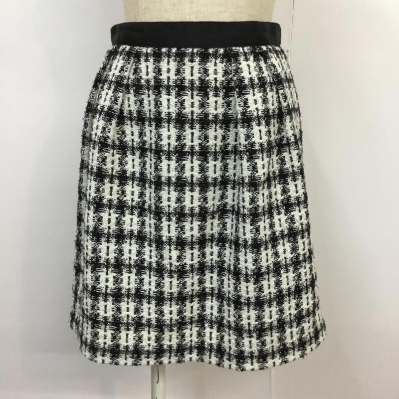 ロペピクニック ROPE' PICNIC スカート ミニスカート ツイード 36  白 / ホワイト / X 黒 / ブラック /  レディース USED 古着 中古 10044023