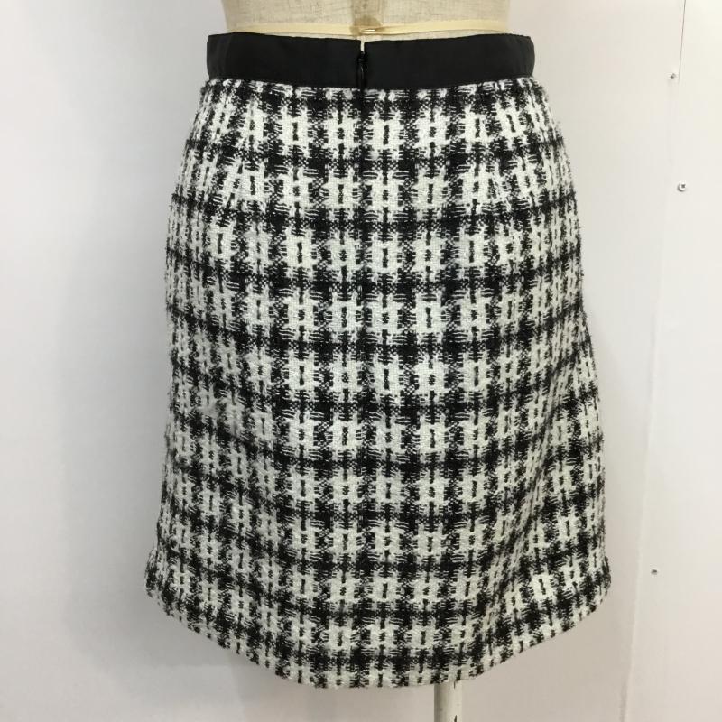 ロペピクニック ROPE' PICNIC スカート ミニスカート ツイード 36  白 / ホワイト / X 黒 / ブラック /  レディース USED 古着 中古 10044023