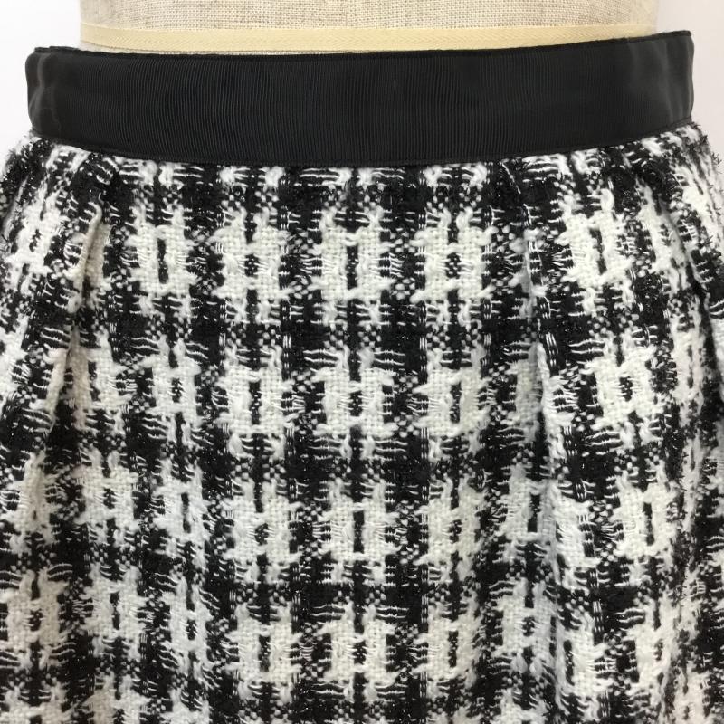 ロペピクニック ROPE' PICNIC スカート ミニスカート ツイード 36  白 / ホワイト / X 黒 / ブラック /  レディース USED 古着 中古 10044023