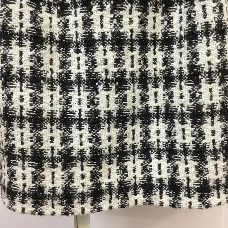 ロペピクニック ROPE' PICNIC スカート ミニスカート ツイード 36  白 / ホワイト / X 黒 / ブラック /  レディース USED 古着 中古 10044023