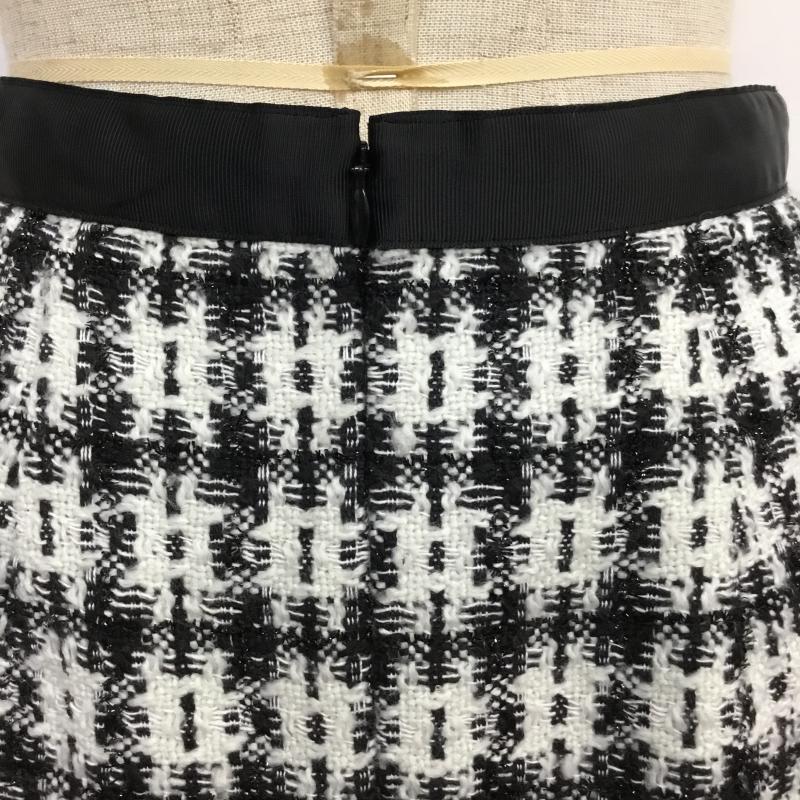 ロペピクニック ROPE' PICNIC スカート ミニスカート ツイード 36  白 / ホワイト / X 黒 / ブラック /  レディース USED 古着 中古 10044023