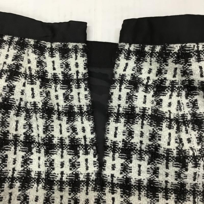 ロペピクニック ROPE' PICNIC スカート ミニスカート ツイード 36  白 / ホワイト / X 黒 / ブラック /  レディース USED 古着 中古 10044023