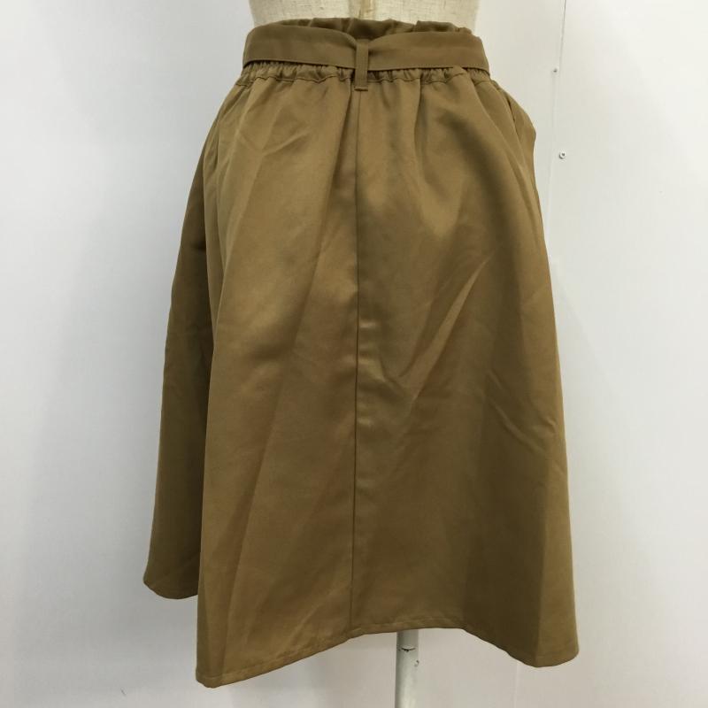イーハイフンワールドギャラリー E hyphen world gallery スカート ひざ丈スカート FREE 無地 キャメル / キャメル /  レディース USED 古着 中古 10044037