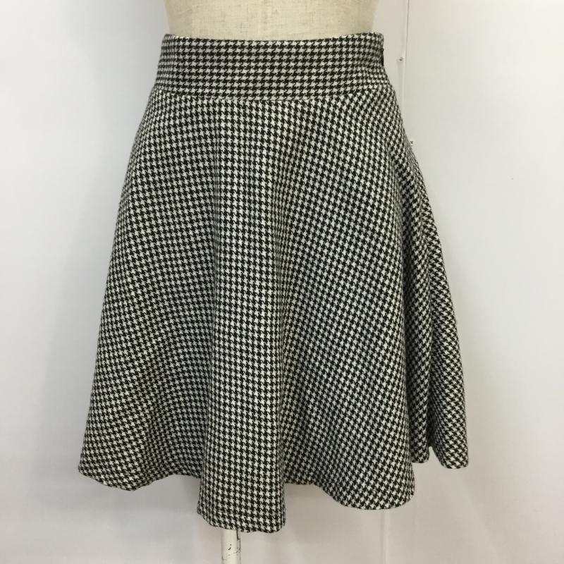 アンドバイピンキーアンドダイアン &BYPINKY&DAINNE スカート ミニスカート 36 千鳥格子 白 / ホワイト / X 黒 / ブラック /  レディース USED 古着 中古 10044039