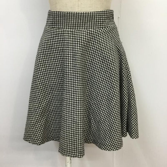 アンドバイピンキーアンドダイアン &BYPINKY&DAINNE スカート ミニスカート 36 千鳥格子 白 / ホワイト / X 黒 / ブラック /  レディース USED 古着 中古 10044039