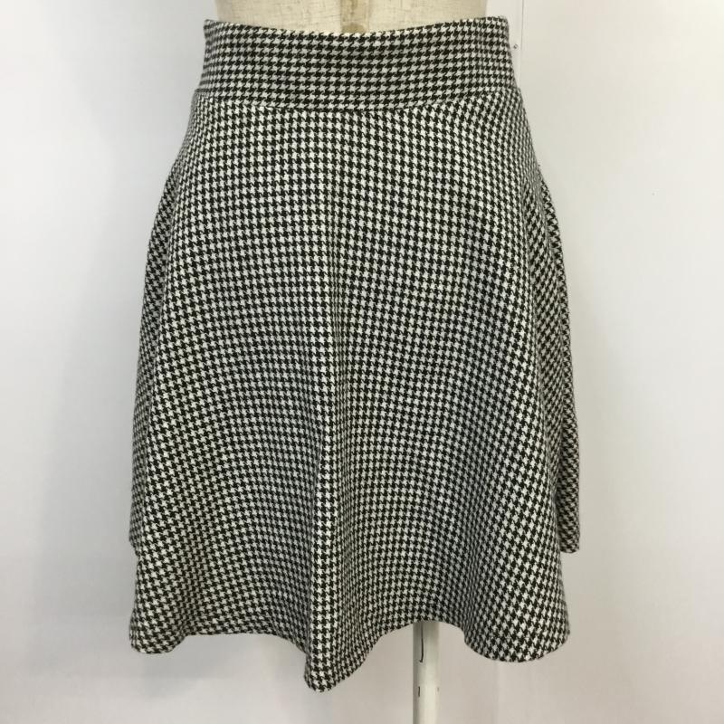 アンドバイピンキーアンドダイアン &BYPINKY&DAINNE スカート ミニスカート 36 千鳥格子 白 / ホワイト / X 黒 / ブラック /  レディース USED 古着 中古 10044039